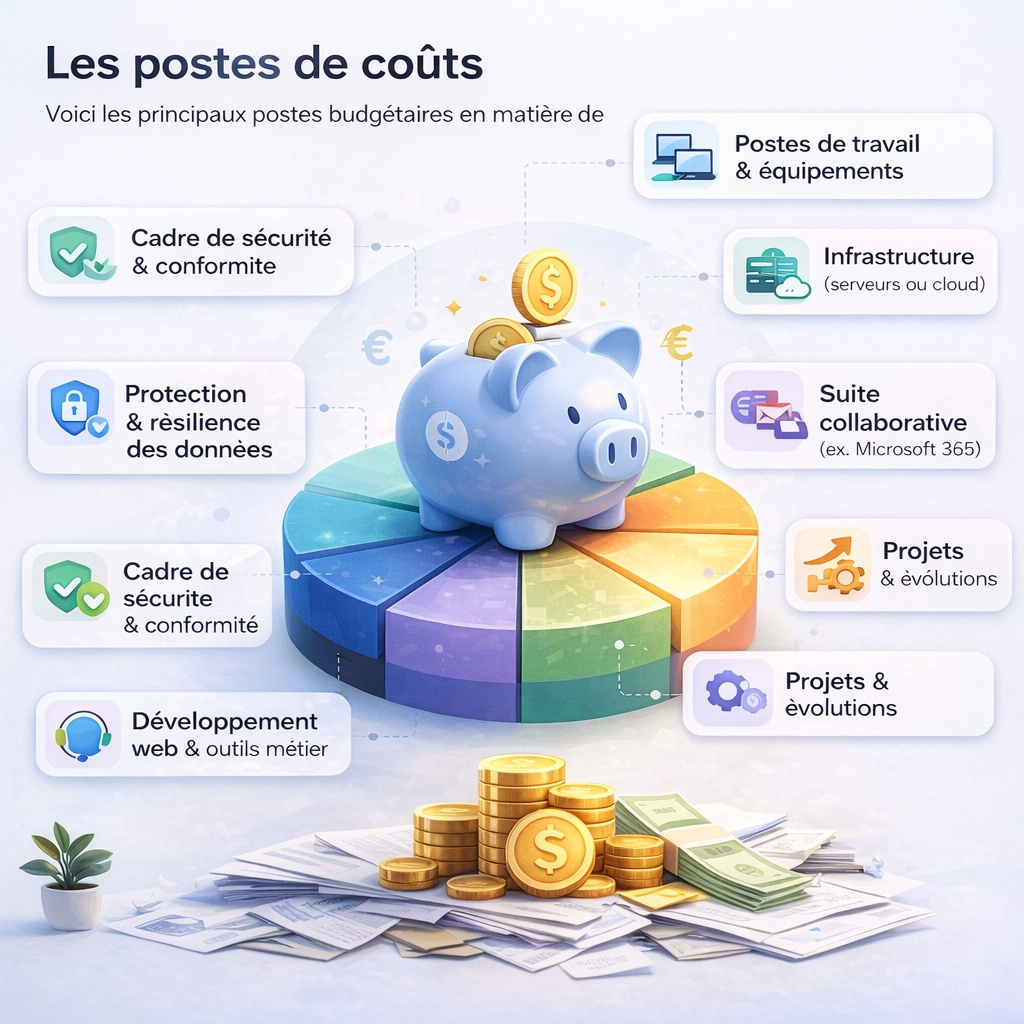 Postes de coûts et répartition budgétaire informatique en PME